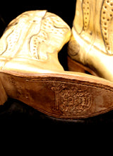 Gold Leather Cowboy Boots