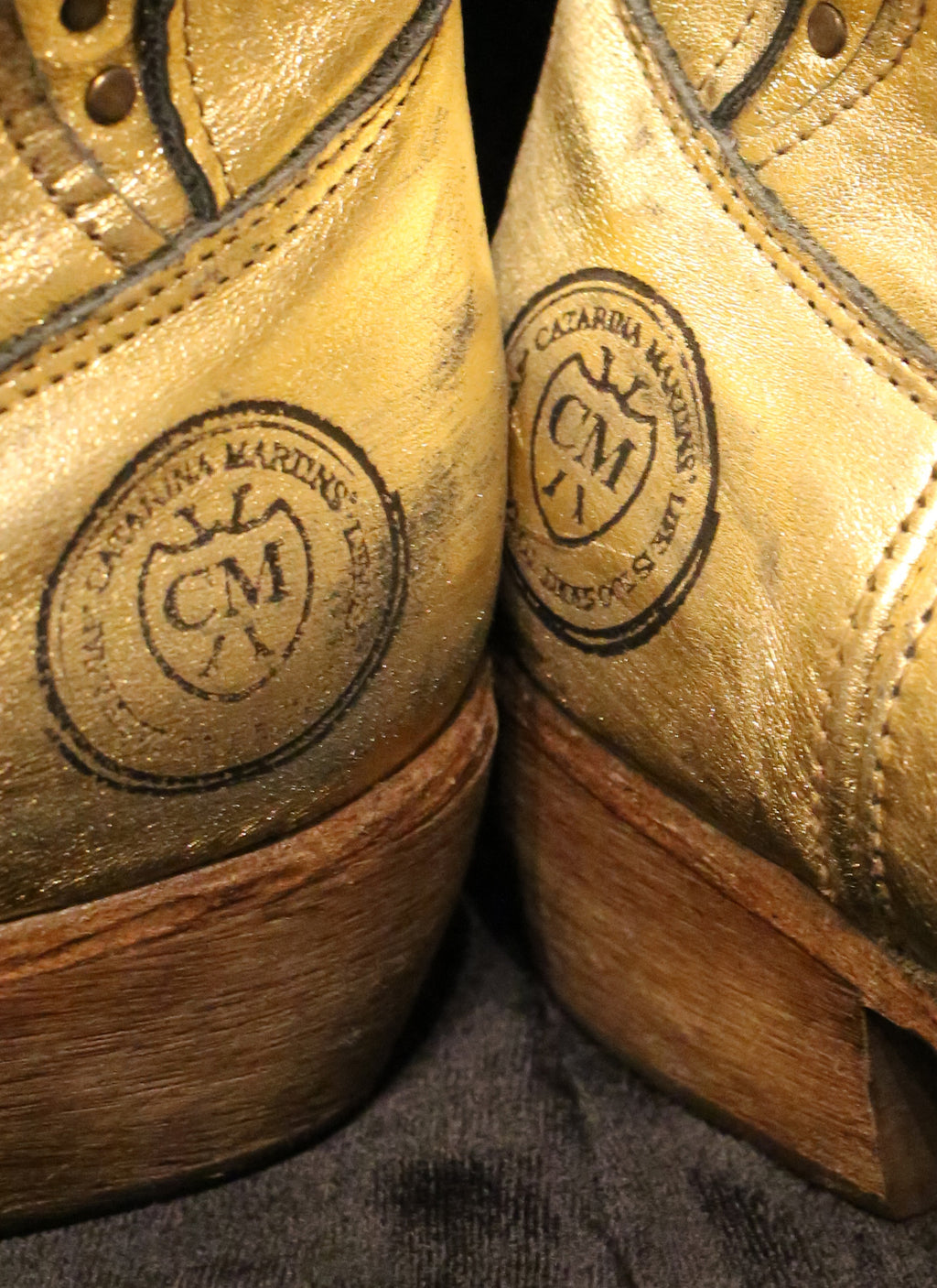 Gold Leather Cowboy Boots