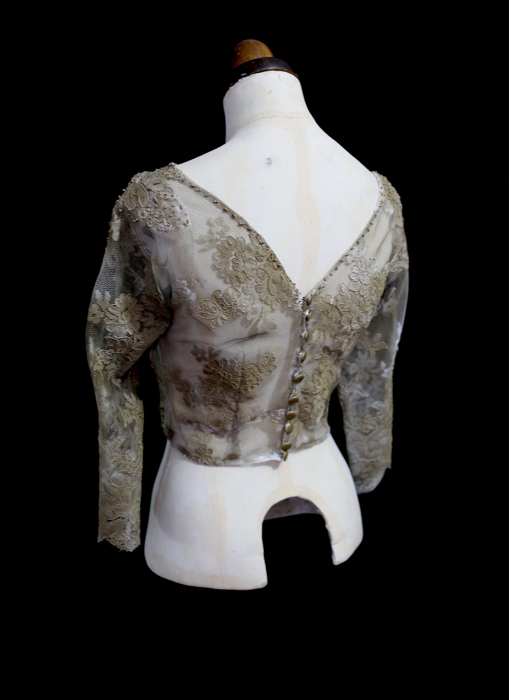 Gold Corded Lace Bodice Top