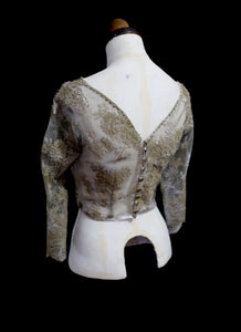 Gold Corded Lace Bodice Top