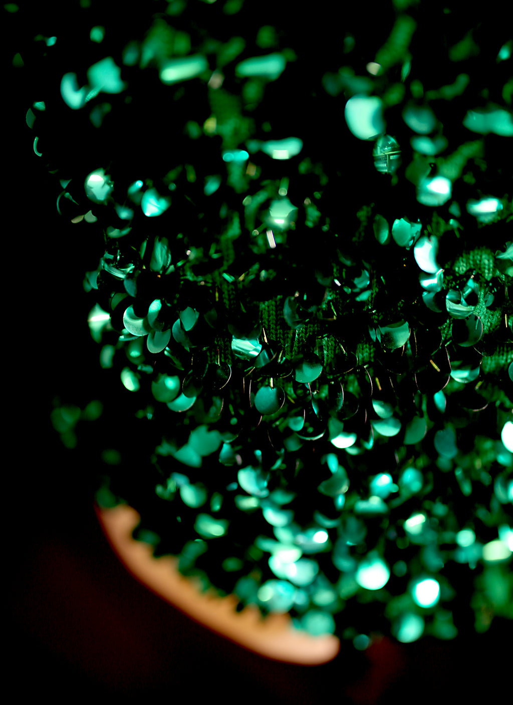 Vintage 1960s Emerald Green Sequin Top