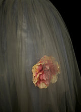 Grey Tulle Peony Illusion Skirt