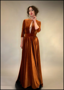 alexandra king amber velvet gown dress