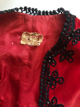 Vintage 1940s Red Velvet Bolero