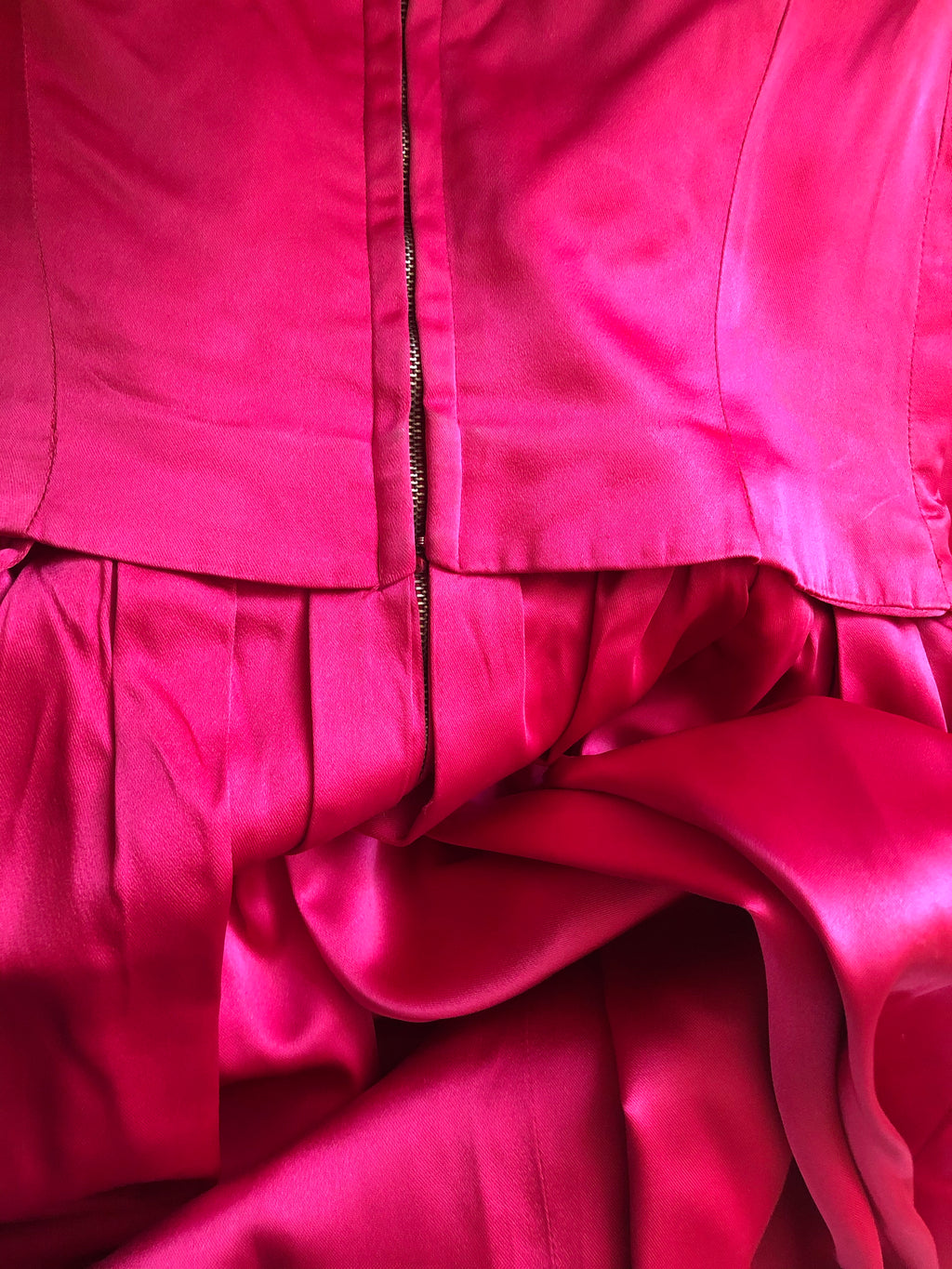 Vintage 1950s Shocking Pink Cocktail Dress