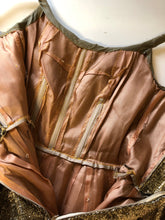 Vintage 1960s Gold Lame Cocktail Dress