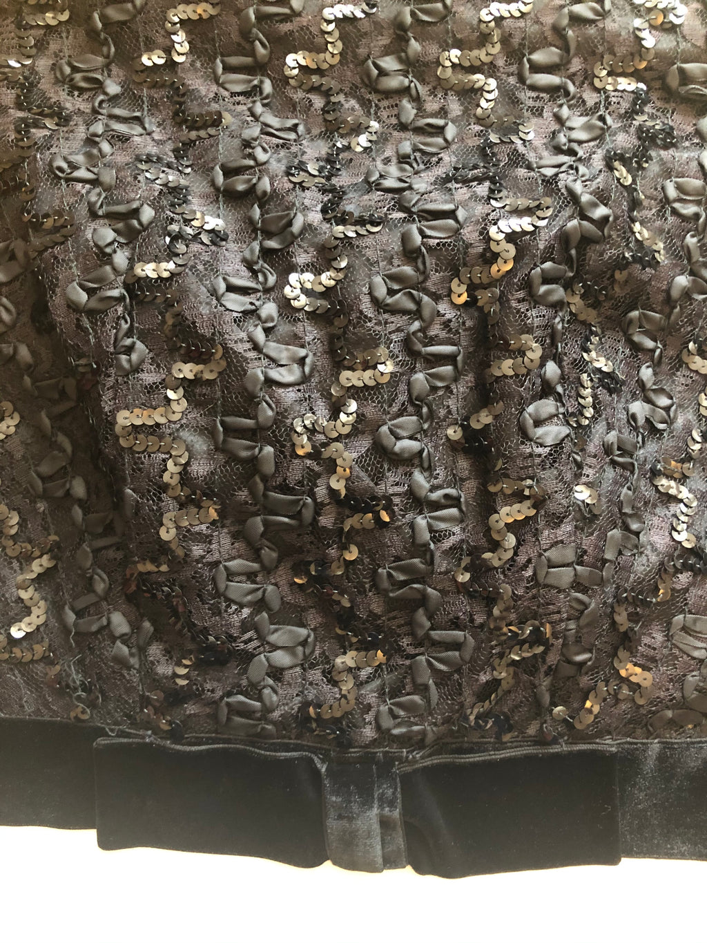 Vintage 1960s Black Cropped Shell Top