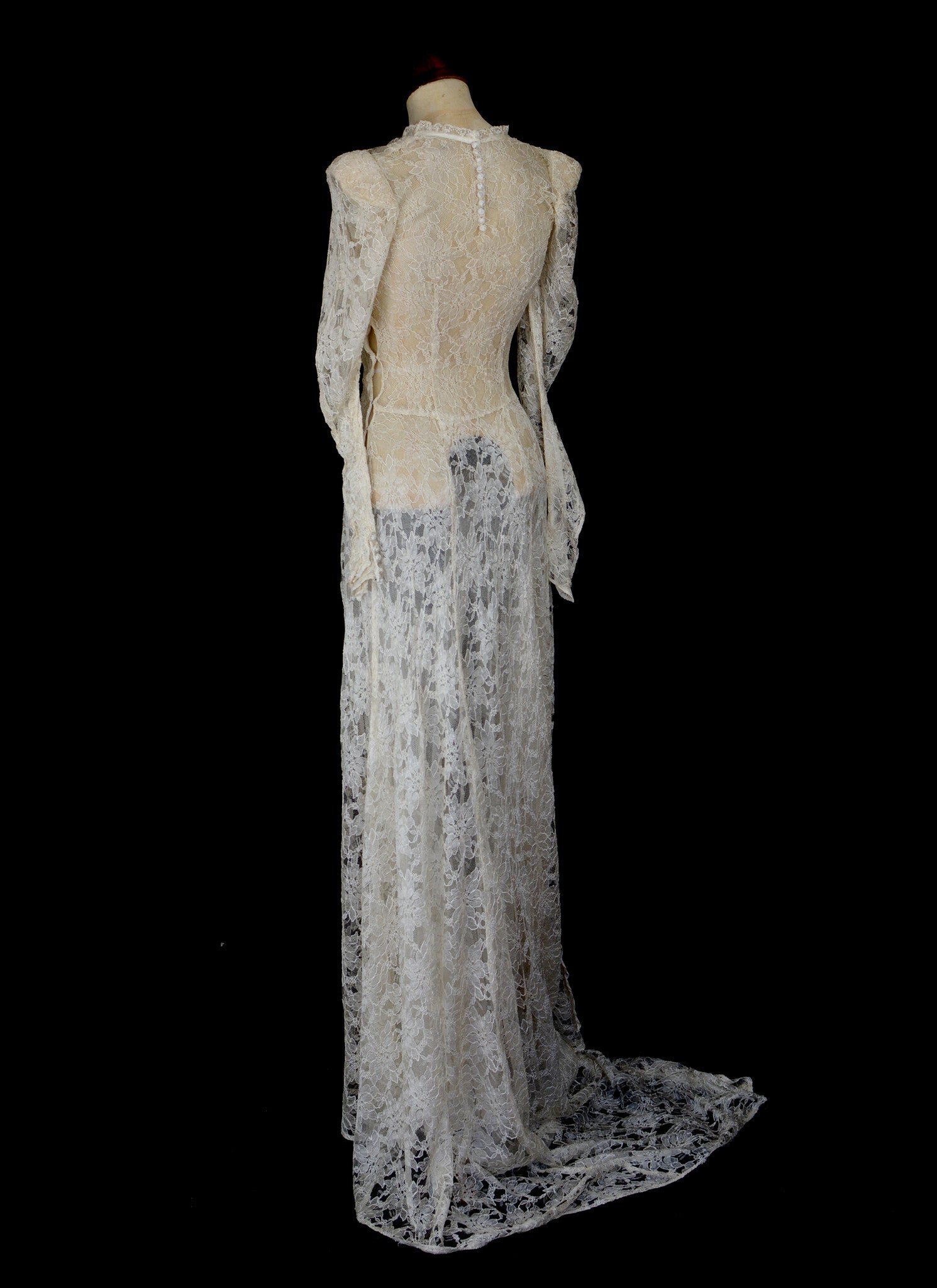 Vintage 1930s Lace Wedding Dress ALEXANDRA-KING Vintage 1930s Lace Wedding Dress ALEXANDRA-KING