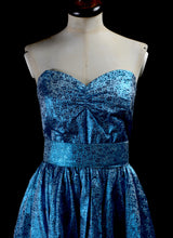 Vintage 1980s Electric Blue Ballgown Dress