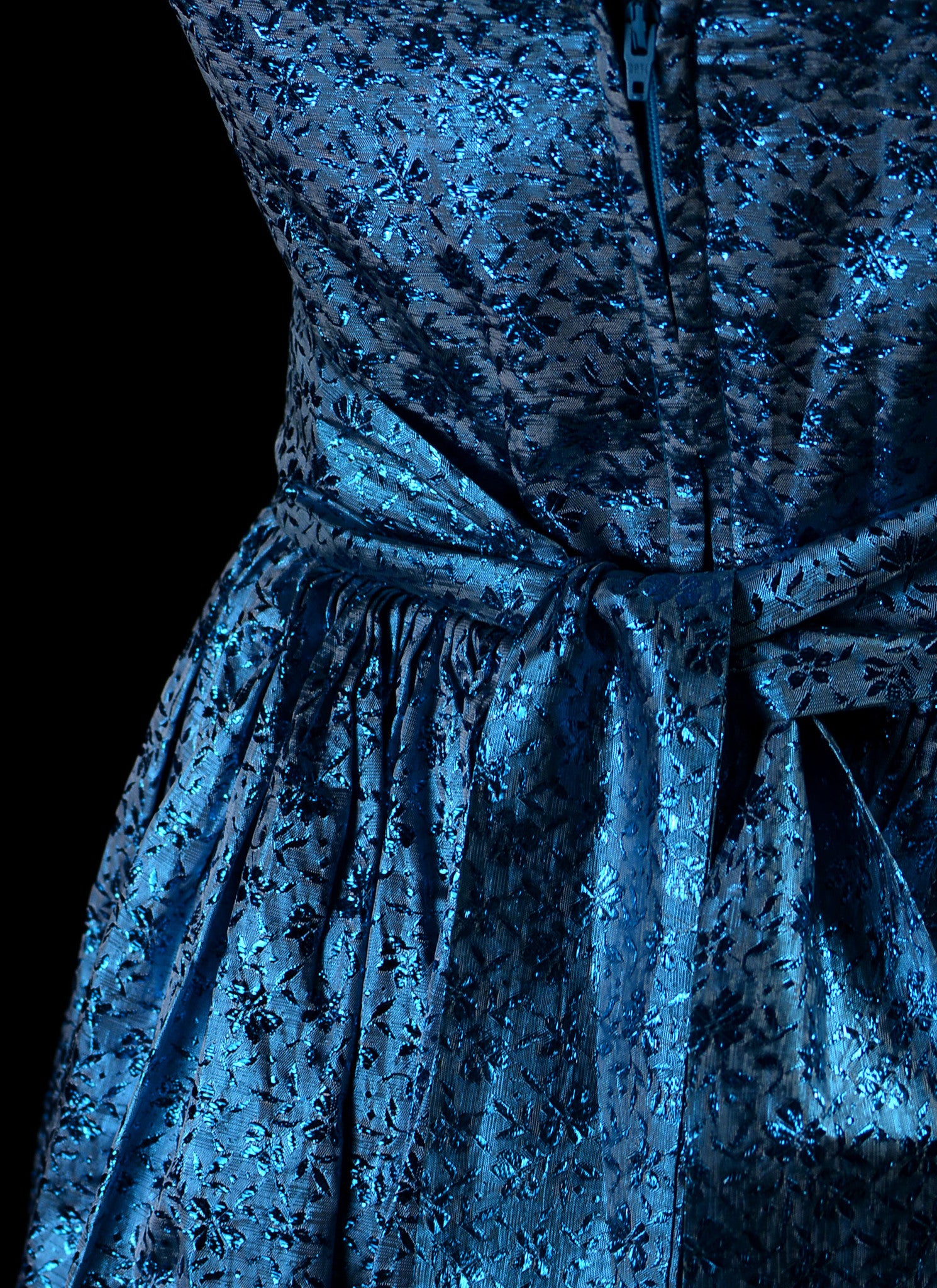Vintage 1980s Electric Blue Ballgown Dress