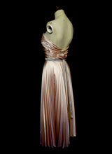 Blush Satin Pleated Cocktail Dress