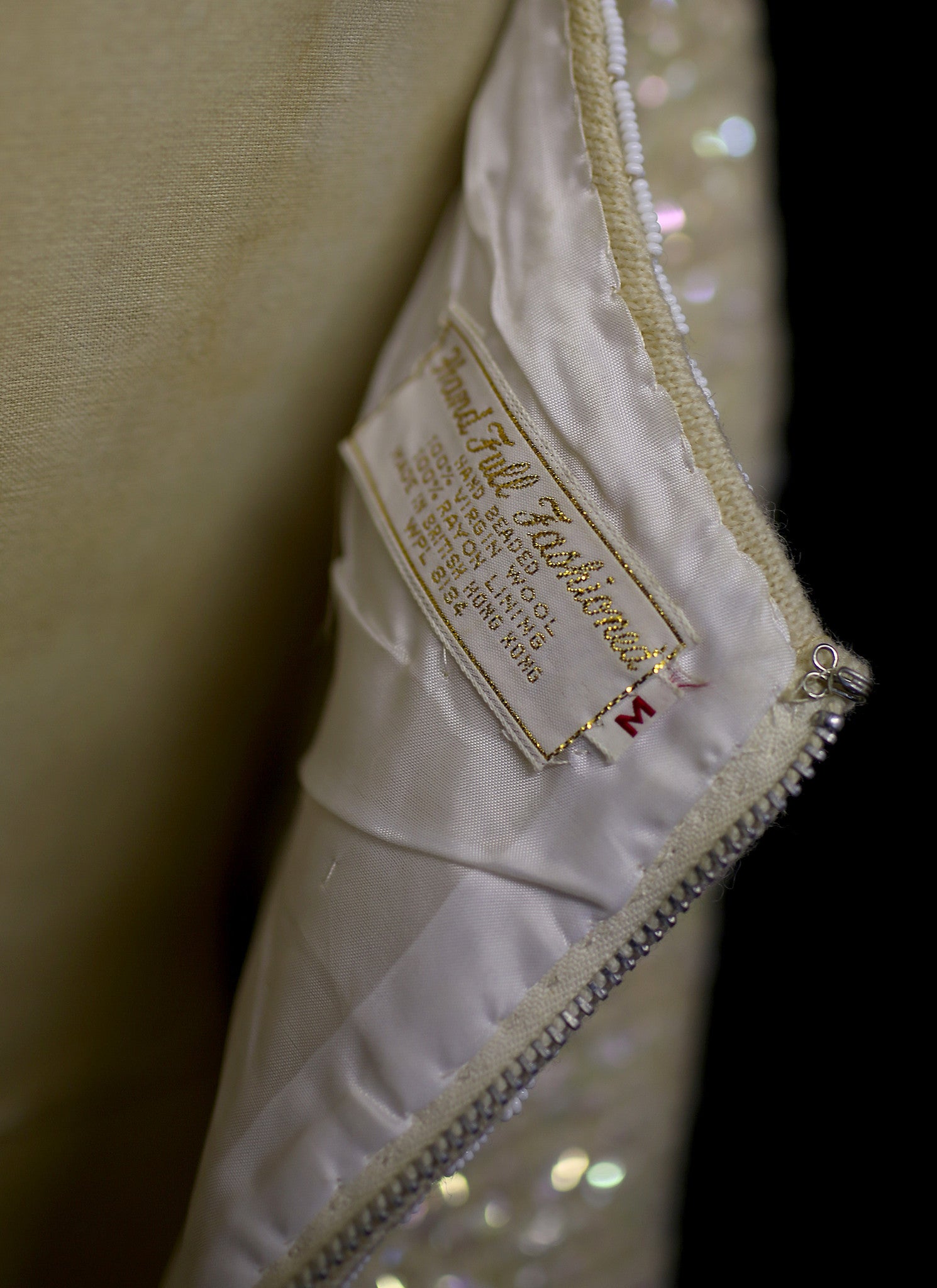 Vintage 1960s Pearl Beaded Bridal Top