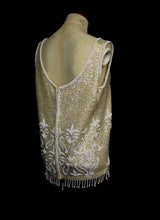 Vintage 1960s Pearl Beaded Bridal Top