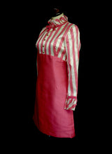 Vintage 1960s Pink Candystripe Mini Dress