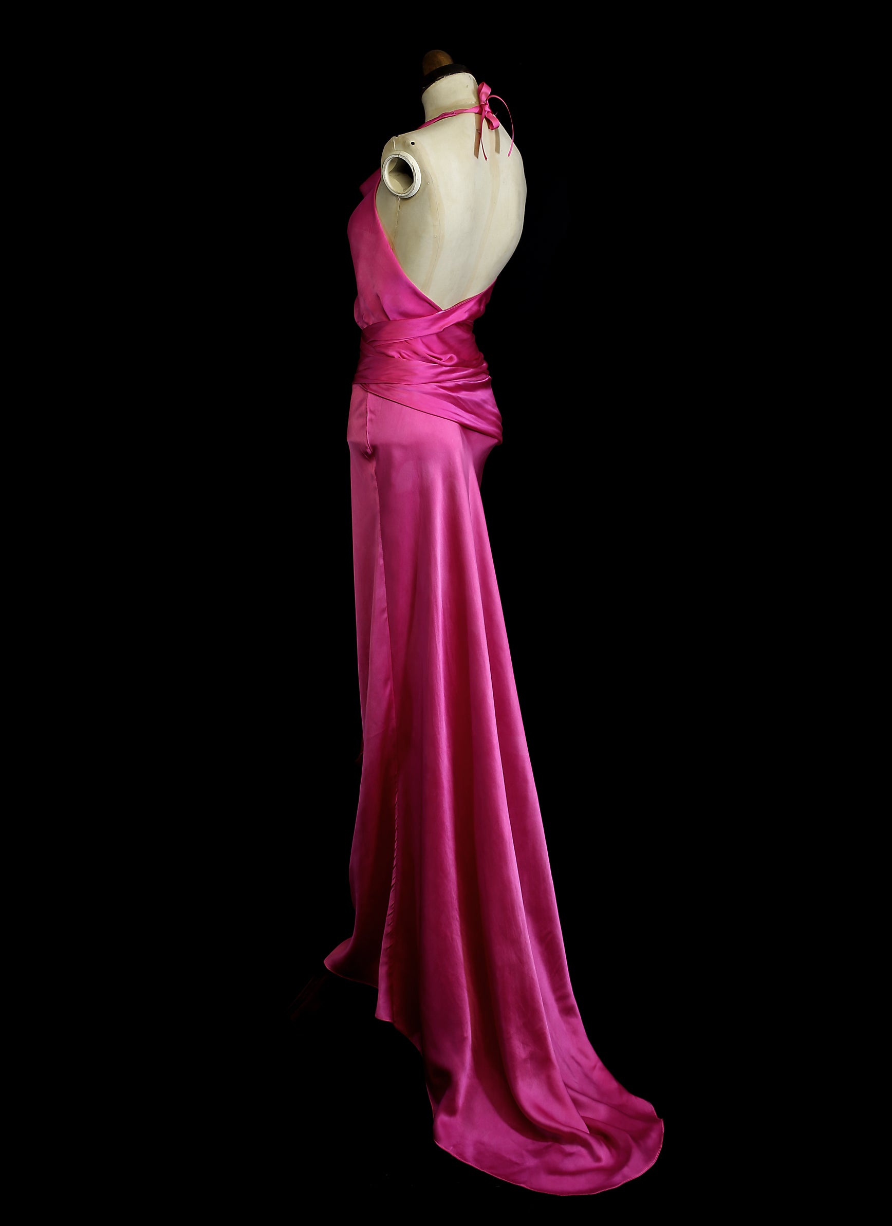 Shocking Pink Bias Cut Dress – ALEXANDRA-KING