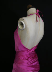 Shocking Pink Bias Cut Dress