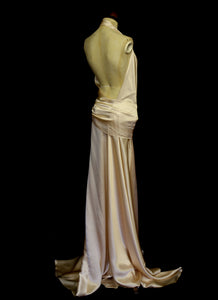 Evelyn - Pink Silk Satin Gown