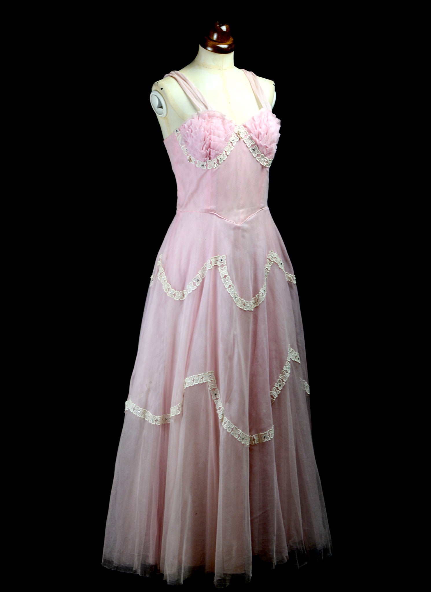 Vintage 1950s Pink Tulle Prom Dress – ALEXANDRA-KING