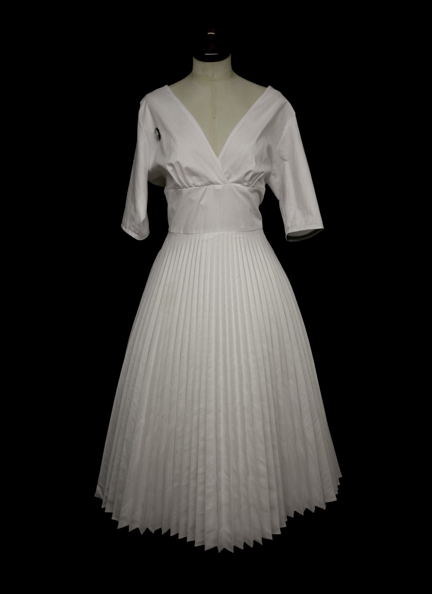 Bespoke Pleated Tea Dress ALEXANDRAKING