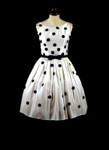 BEAUX Polka dot sequin silk dress