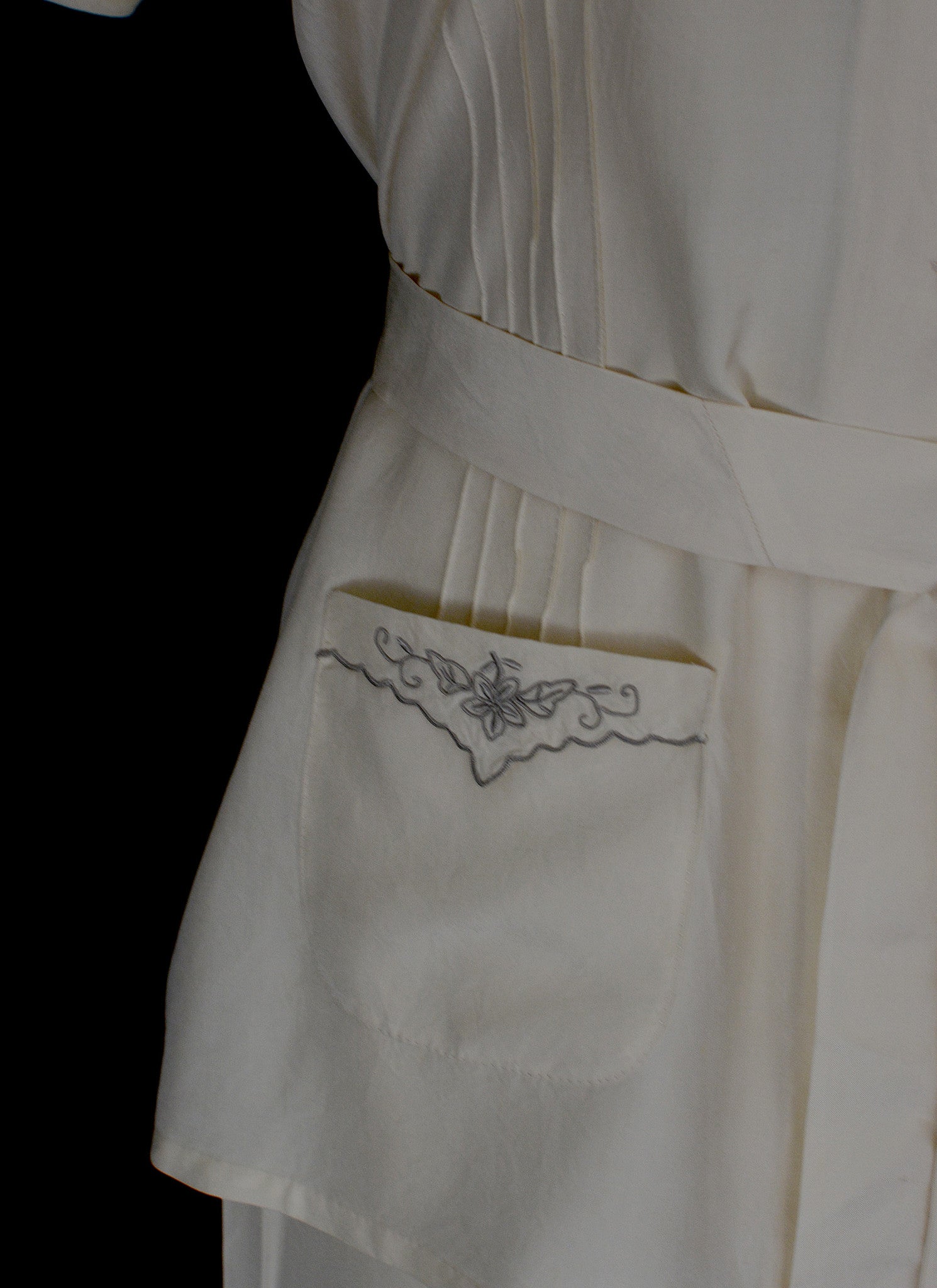 Vintage 1930s Ivory Silk Embroidered Pyjamas