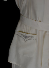 Vintage 1930s Ivory Silk Embroidered Pyjamas
