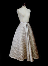 Oyster Quilted Satin Ballgown Skirt