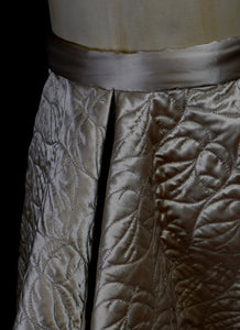 Oyster Quilted Satin Ballgown Skirt
