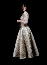 Oyster Quilted Satin Ballgown Skirt