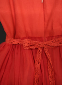 Rosey - Red Chiffon Girls Party Dress