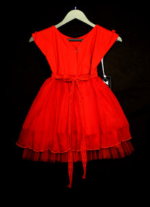 Rosey - Red Chiffon Girls Party Dress