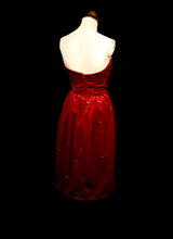 Crimson Red Velvet Cocktail Dress