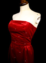 Crimson Red Velvet Cocktail Dress