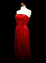 Crimson Red Velvet Cocktail Dress