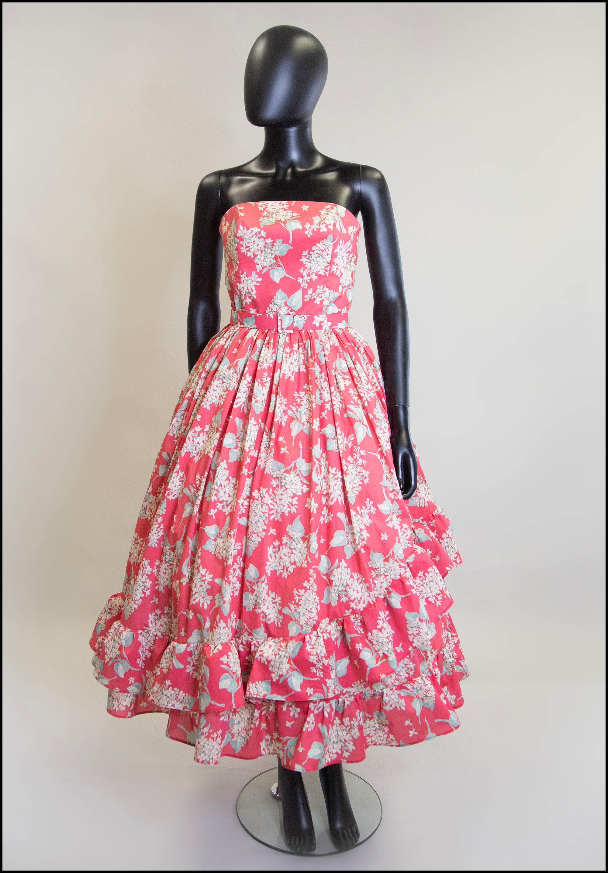 liberty print alexandra king strapless dress