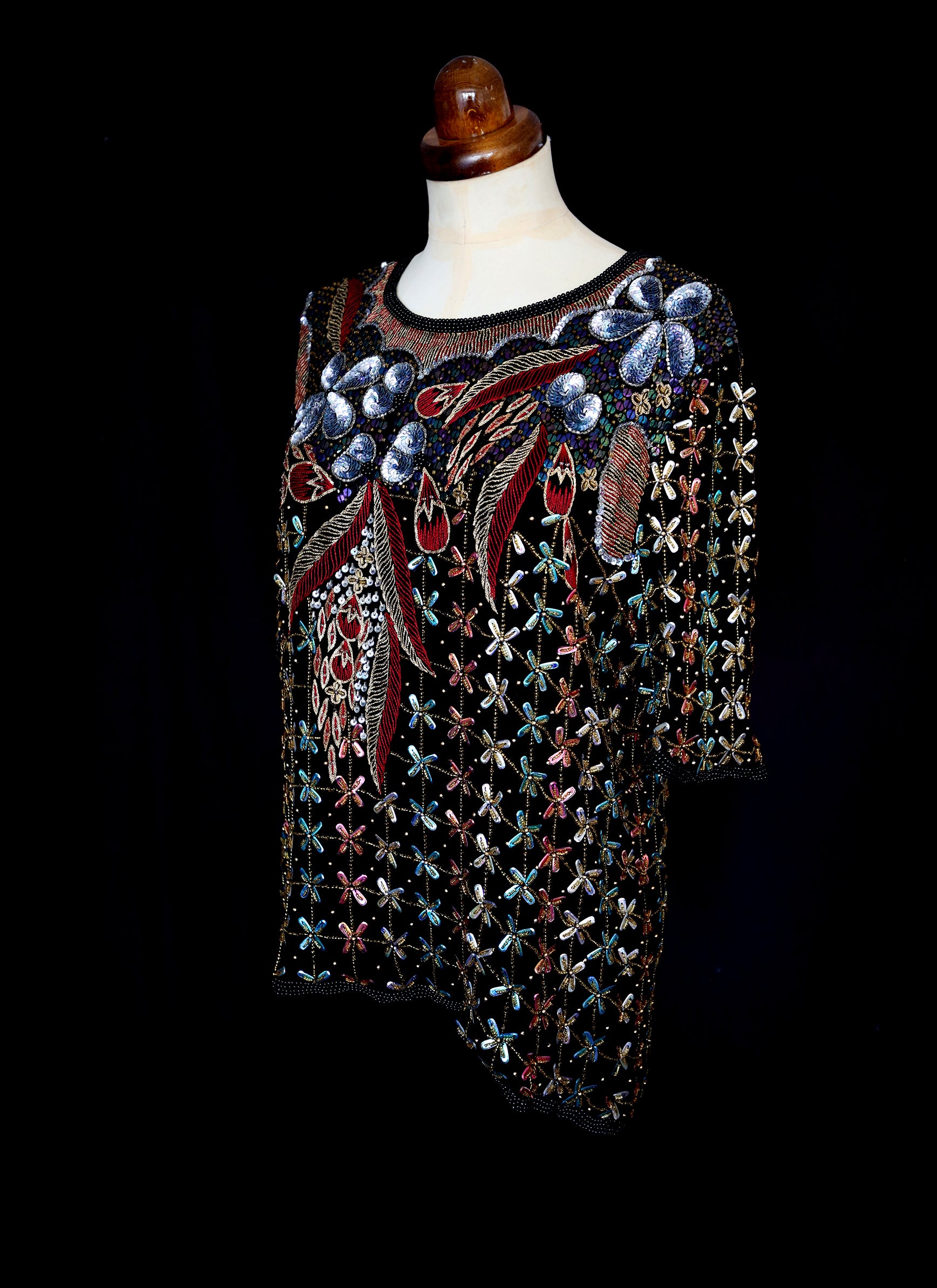 Vintage 1980s Beaded Top