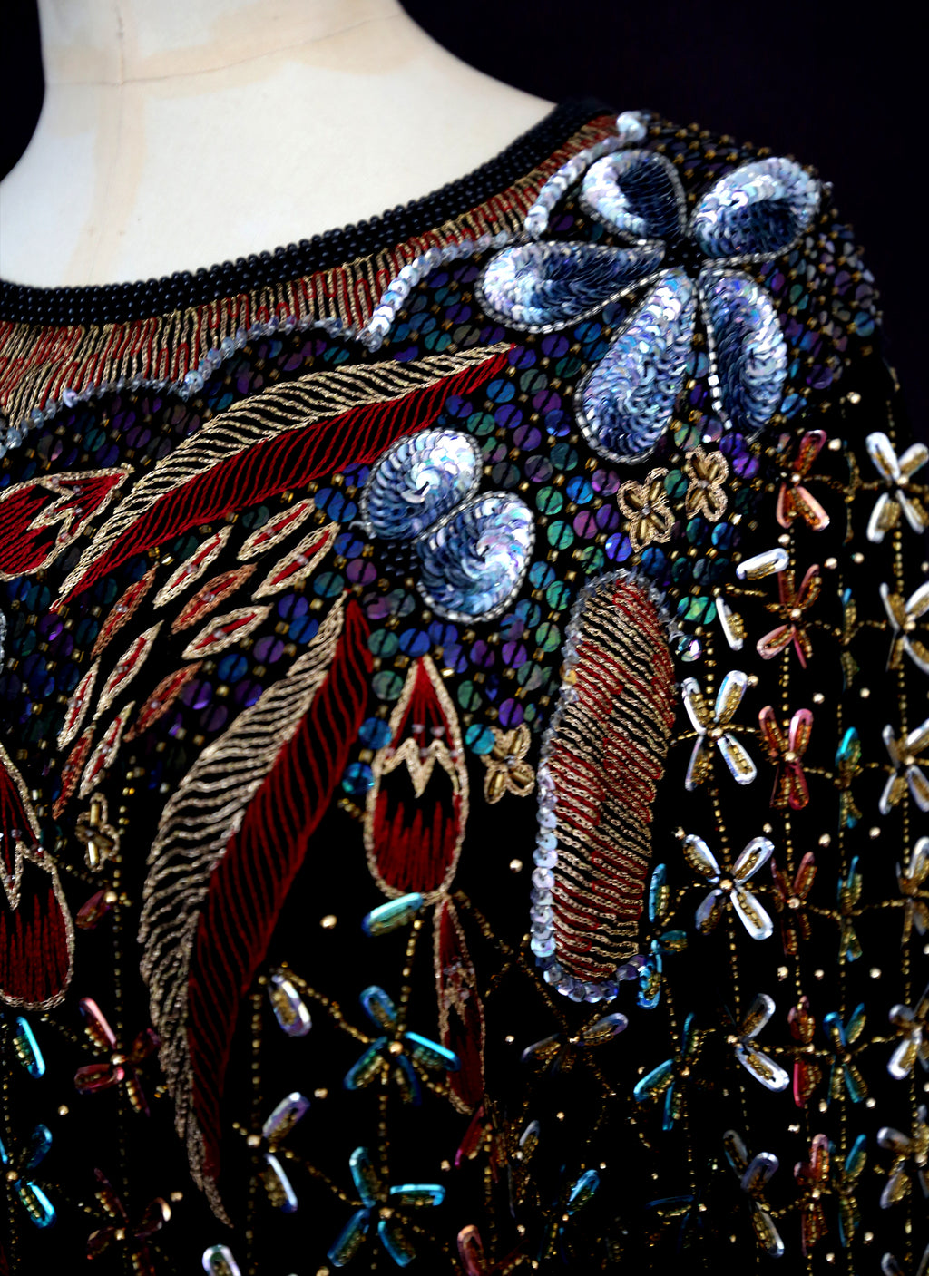 Vintage 1980s Beaded Top