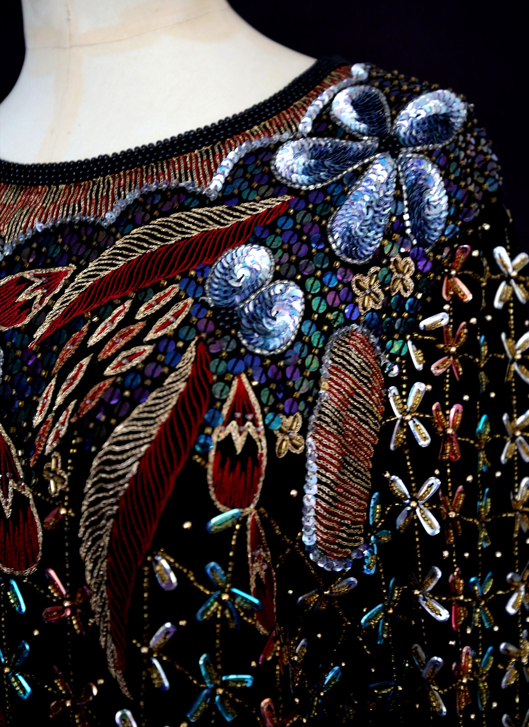 Vintage 1980s Beaded Top