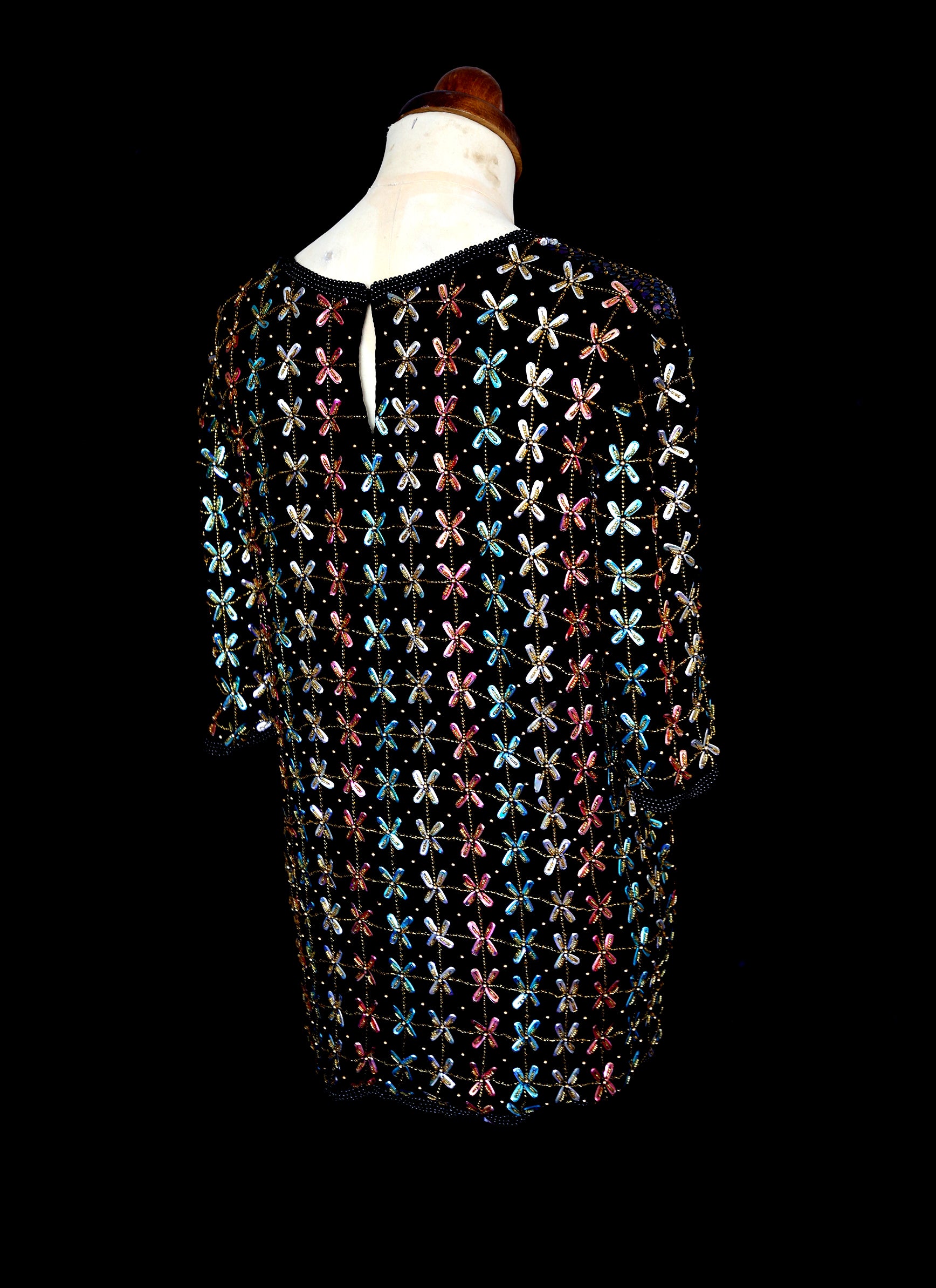 Vintage 1980s Beaded Top