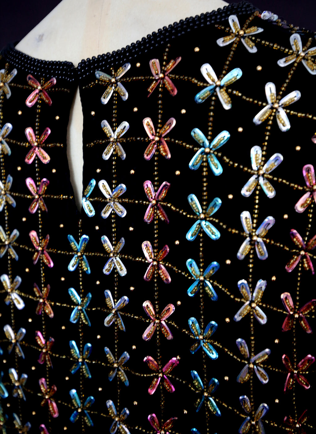 Vintage 1980s Beaded Top