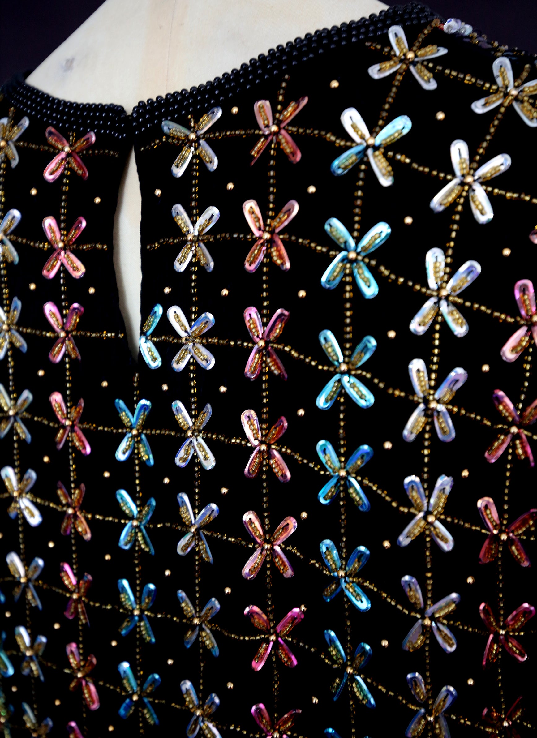 Vintage 1980s Beaded Top