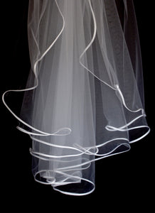 Veil - Bespoke Satin Edged waterfall Wedding Veil