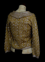 Vintage 1960s Mustard Yellow Sequinned Sweater