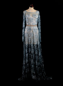 Bohemian Blue - Lace Maxi Dress