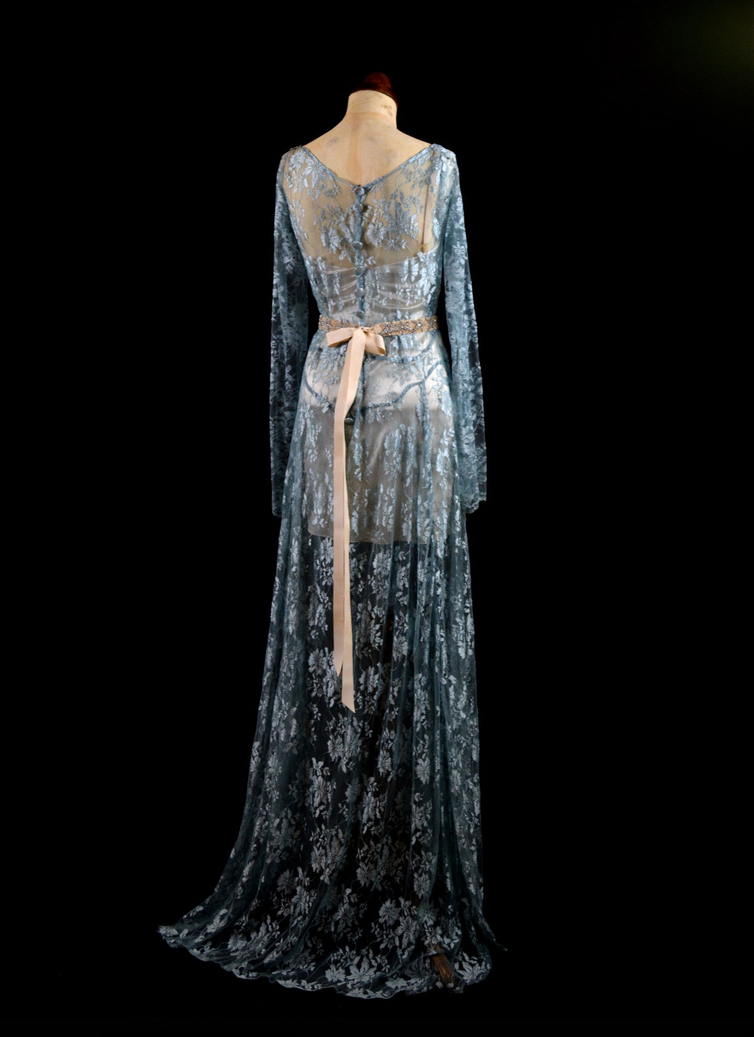 Bohemian Blue - Lace Maxi Dress