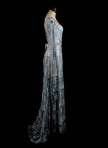 Bohemian Blue - Lace Maxi Dress
