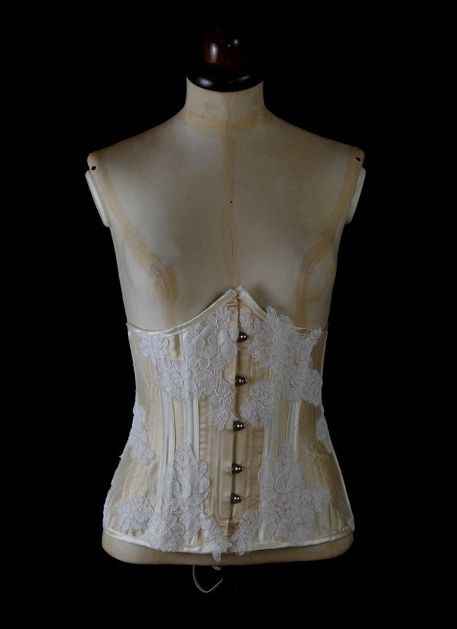 Cream Silk Lace Underbust Bridal Corset