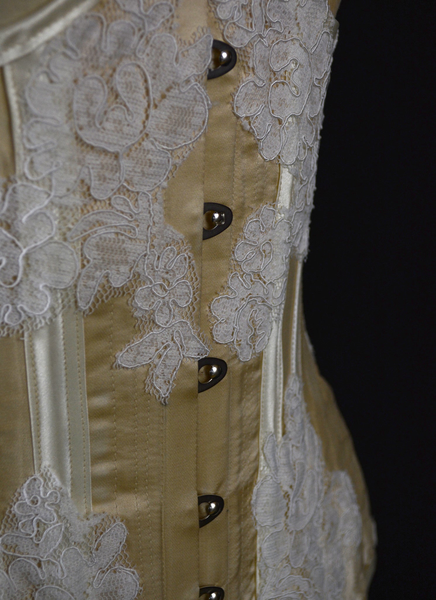 underbust corset for wedding dress Fine Silk Satin Wedding Underbust corset, tight lacing, body sculpting, tummy control