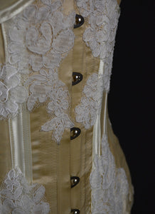 Cream Silk Lace Underbust Bridal Corset