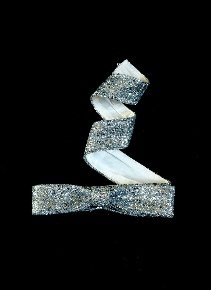 Belt - Glitter Bow Belt Silver